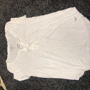 White Lace Up Shirt!